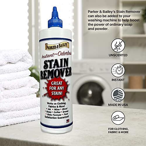 Parker & Bailey Liquid Stain Remover Instant Stain Removal on Laundry
