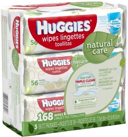 Huggies Natural Care Baby Wipes, Refill, Unscented, Hypoallergenic, Aloe and Vitamin E