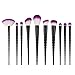 Saking Makeup Brushes 10 PCS Make Up Foundation Eyebrow Eyeliner Blush Cosmetic Concealer Brushes kit (Black)