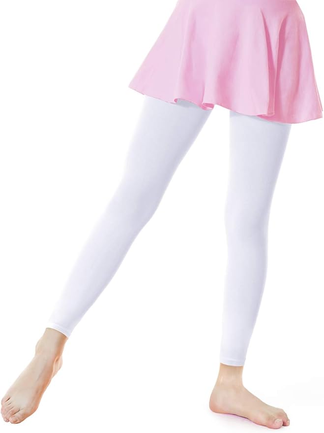 Daydance White Women's Footless Tights for Dance, Ballet 90 Denier