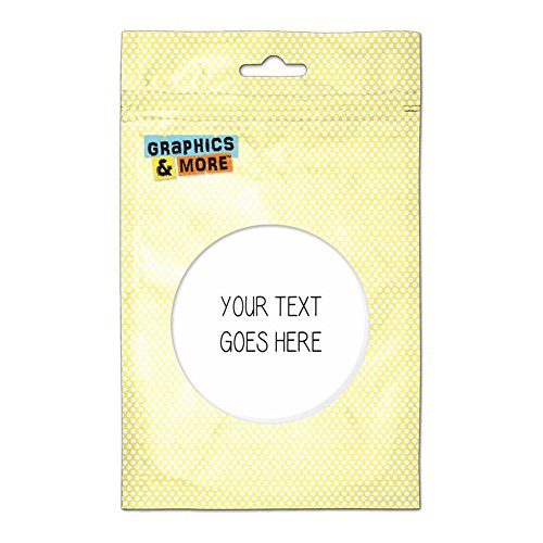 Graphics and More Personalized Custom White Background Any Occasion Pinback Button Pin Badge - 2.25 Inch Diameter