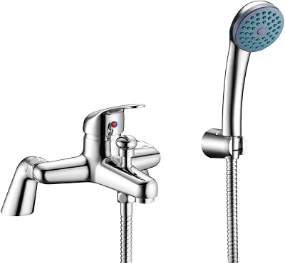 VeeBath Egham Bath Shower Mixer Tap with Hose & Hand Shower Chrome