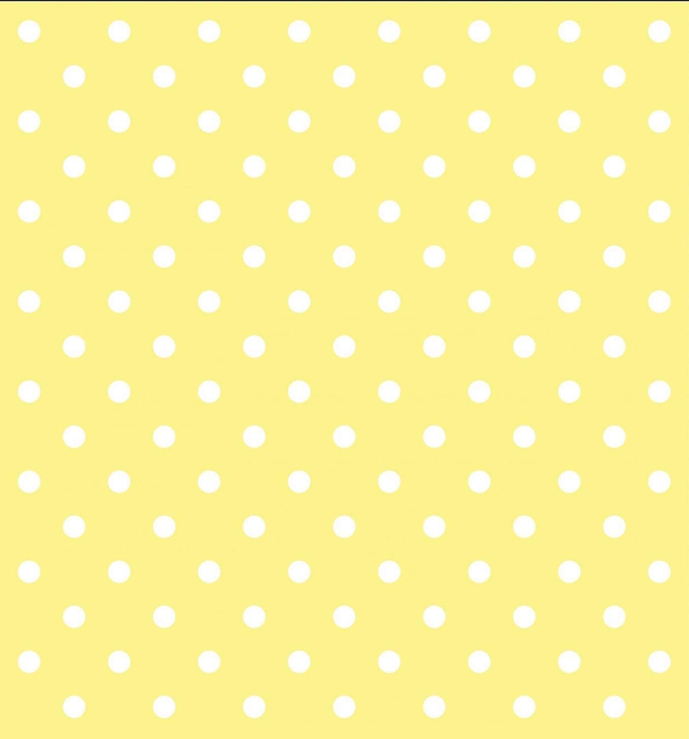 Small Polka Dot Poly Cotton Fabric by The Yard, 58”/60”, All Colors (Yellow/White)