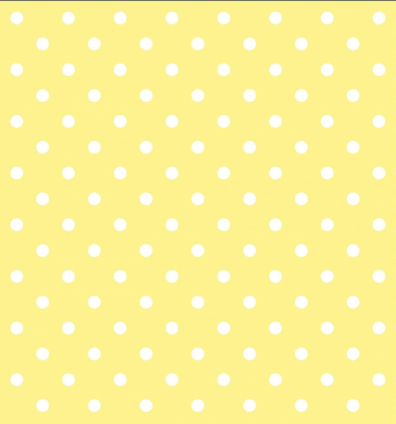 Small Polka Dot Poly Cotton Fabric by The Yard, 58”/60”, All Colors (Yellow/White)