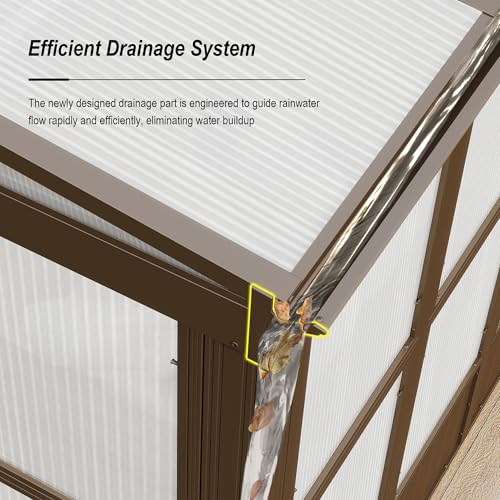 Domi 12x16 Wall-Mounted Sunroom Review: All-Season Lean-to Gazebo with Polycarbonate Windows image 28