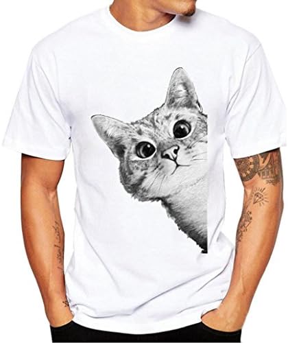 Mens Tee Shirts,Wintialy Men Summer Printing Short Sleeve Cotton T Shirt Blouse
