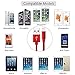 Aonsen iPhone Cable 3Pack 10FT Nylon Braided Certified Lightning to USB iPhone Charger Cord for iPhone 8 7 Plus 6S 6 SE 5S 5C 5, iPad 2 3 4 Mini Air Pro, iPod Nano 7 - Red