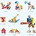 Wood City Traffic Building Blocks - iPlay, iLearn Wooden City Building Construction Building Blocks Set