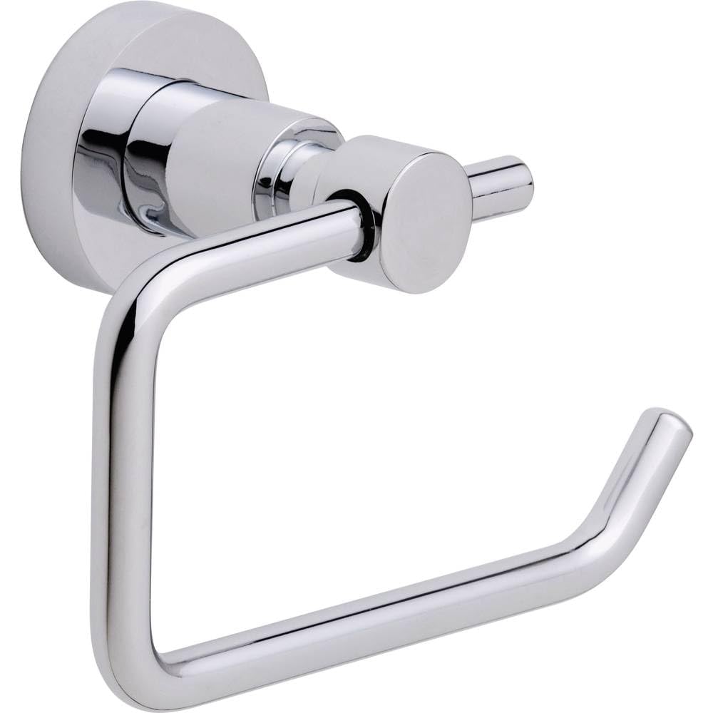tesa® Loxx Toilet Paper Holder, high Gloss Chromed Metal, self-Adhesive, Adhesive mounting Technology, 68 mm x 140 mm x 99 mm