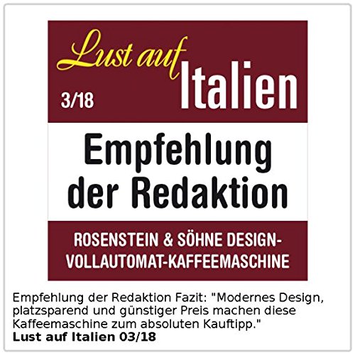 Rosenstein & Söhne Kaffeevollautomat: Vollautomatische Design-Kaffeemaschine mit Bohnen-Mahlwerk, 800 Watt (Retro… – Bild 7