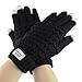 Bao Xin Wool Knitted Glove Special Designed for Touch Screen Cell Phone/Tablet /Mp5 etc,Soft and Cold Proof (Black)
