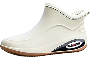 Mens Rain Boots Non Slip Waterproof Lightweight Rubber Boots Ankle Booties Water Shoes Slip on Rain Shoes Bottes Men Workout 
