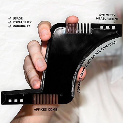 Men's Fashionable Gentleman Facial Beard Styling Comb Shaping Tool Mustache Trim Shaving Tool Lines Symmetry