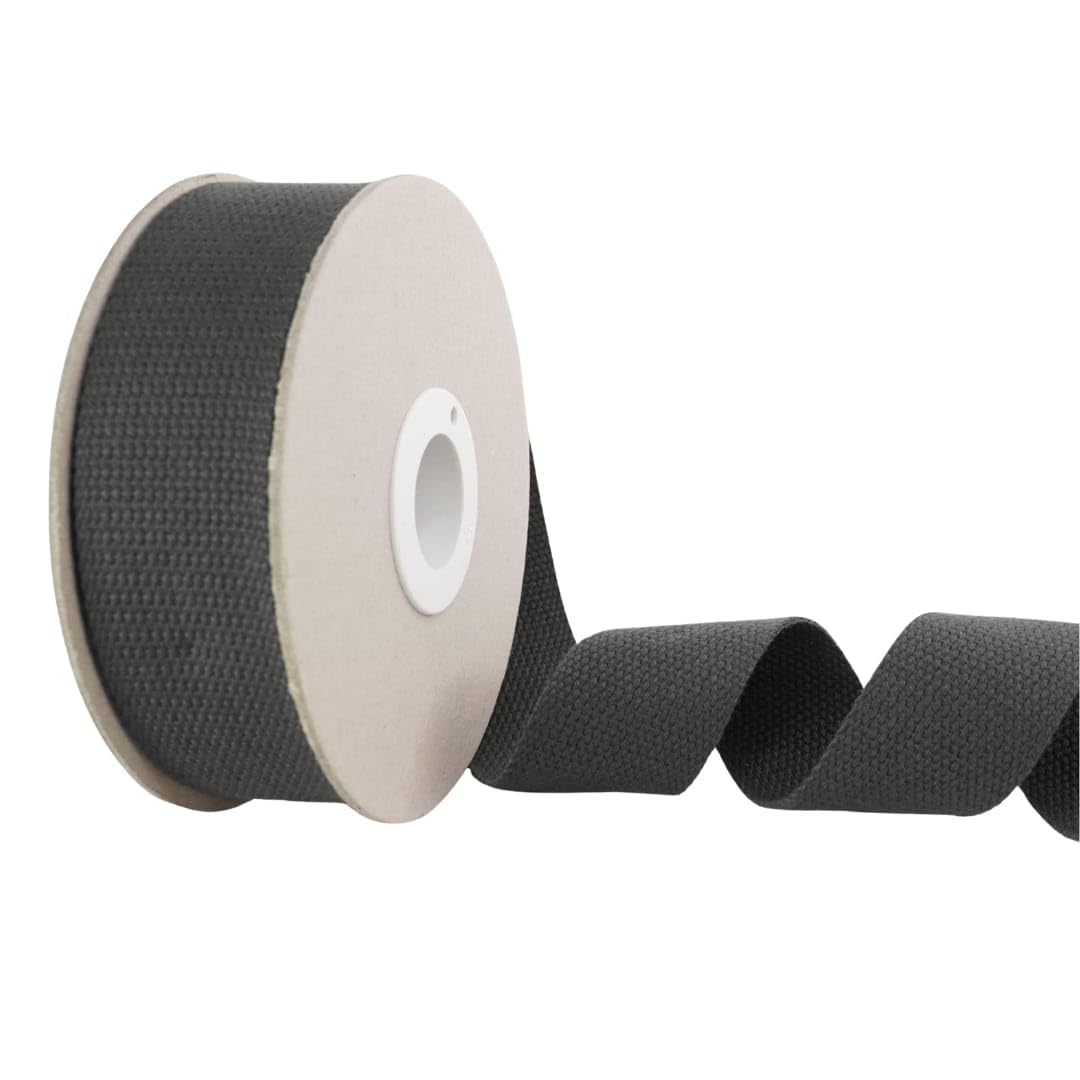 Trimz Cotton Webbing – Charcoal – 30mm x 5m