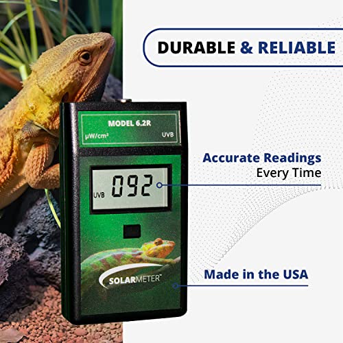 Solarmeter Model 6.2R Reptile UVB Lamp Meter, Handheld Digital UVB