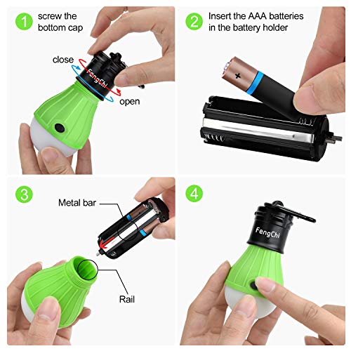 image for FengChi LED Camping Lantern, [3 Pack] Portable Outdoor Tent Light Emer