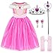 Princess Costume Girls Birthday Party Dress Up with Accessories 3-4 Years (Style2 100CM)