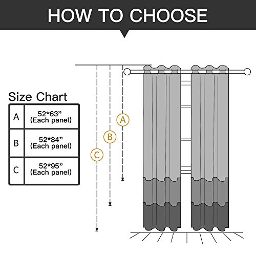 image for Nanan Blackout Curtains,Solid Thermal Insulated Grommet Blackout Curta