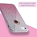 MILPROX Compatible for iPhone 5s/5/SE Case, Girls Shiny Glitter CASE [Bling Crystal Clear][Extremely Sparkling], Slim Premium 3 Layer Hybrid, Anti-Slick/Protective/Soft Case