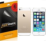 [6-Pack] Supershieldz- High Definition Clear Screen Protector For Apple iPhone 5 5S Front + Back + Lifetime Replacements Warranty iPhone 5S and iPhone 5 AT&T, Verizon, Sprint, T-Mobile [3 Front and 3 back] - Retail Packaging