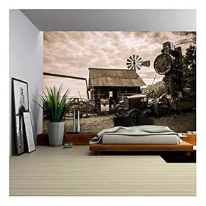 Jerome Arizona Ghost Town Mine Old Car with One Lamp - Removable Wall Mural | Self-Adhesive Large Wallpaper - 66x96 inches