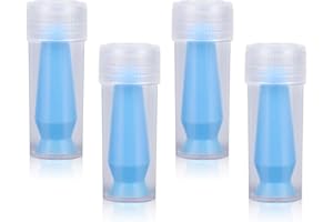 4pcs Scleral Lens Inserter, Ventless Contact Lens Applicator with Individual Box Silicone Plunger for Hard RGP Prosthetic Eye