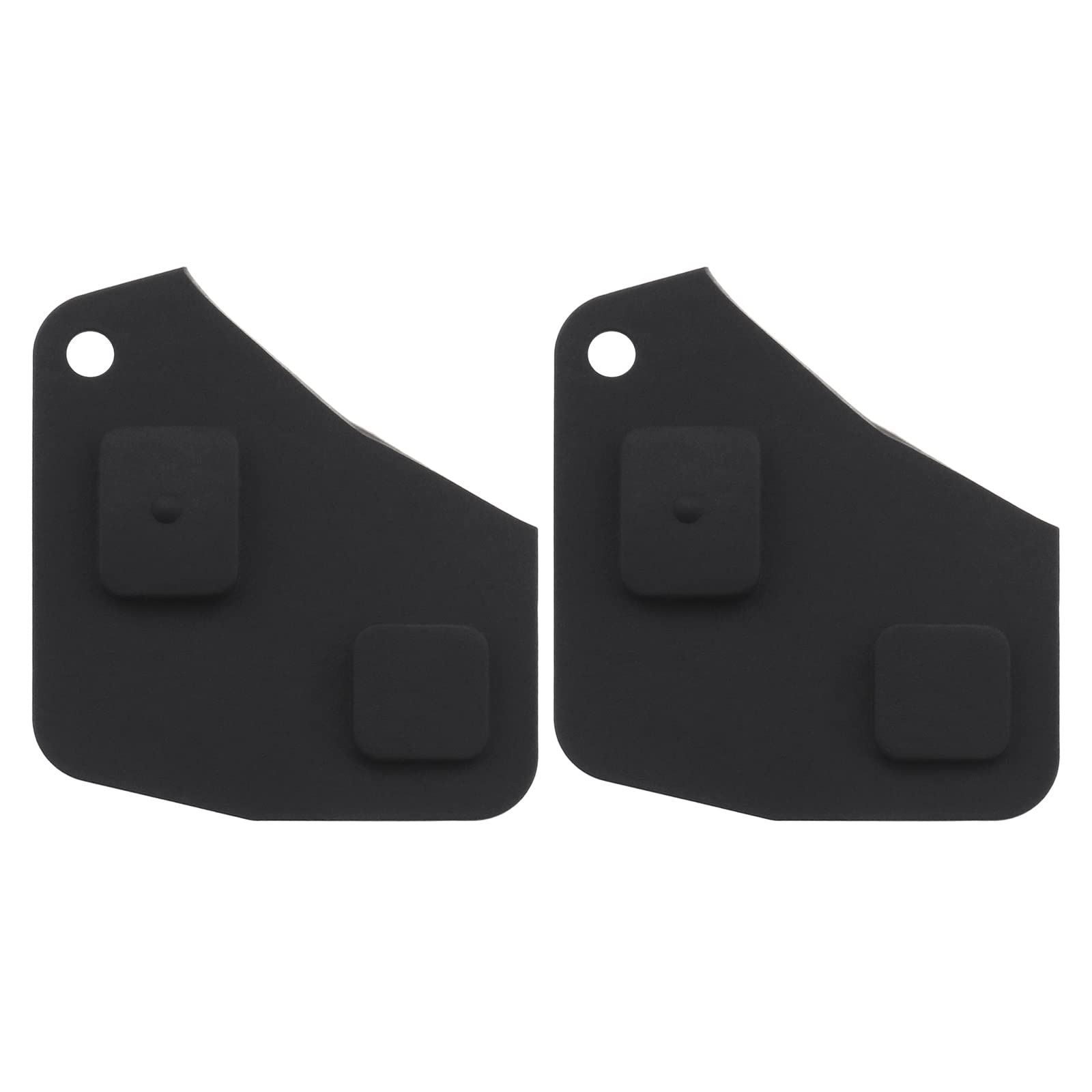 SG Store 2PCS 2 Button Remote Key Fob Button Pads Rubber Protector Cover Case Compatible with Rav4 Yaris MR2 MK3 Corolla Celica Land Cruiser Black