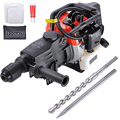 Yescom 2in1 32.6cc Gasoline Demolition Hammer Drill Chisel Concrete Breaker 2 Stroke w/EPA Certification