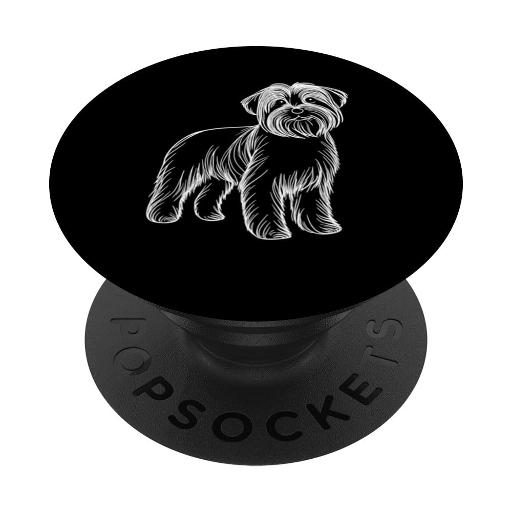 Line Art Dandie Dinmont Terrier Terriers PopSockets Swappable PopGrip