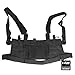 Zephyr Tactical Ops MOLLE Chest Rig with Adjustable Padded Shoulder Straps - Black