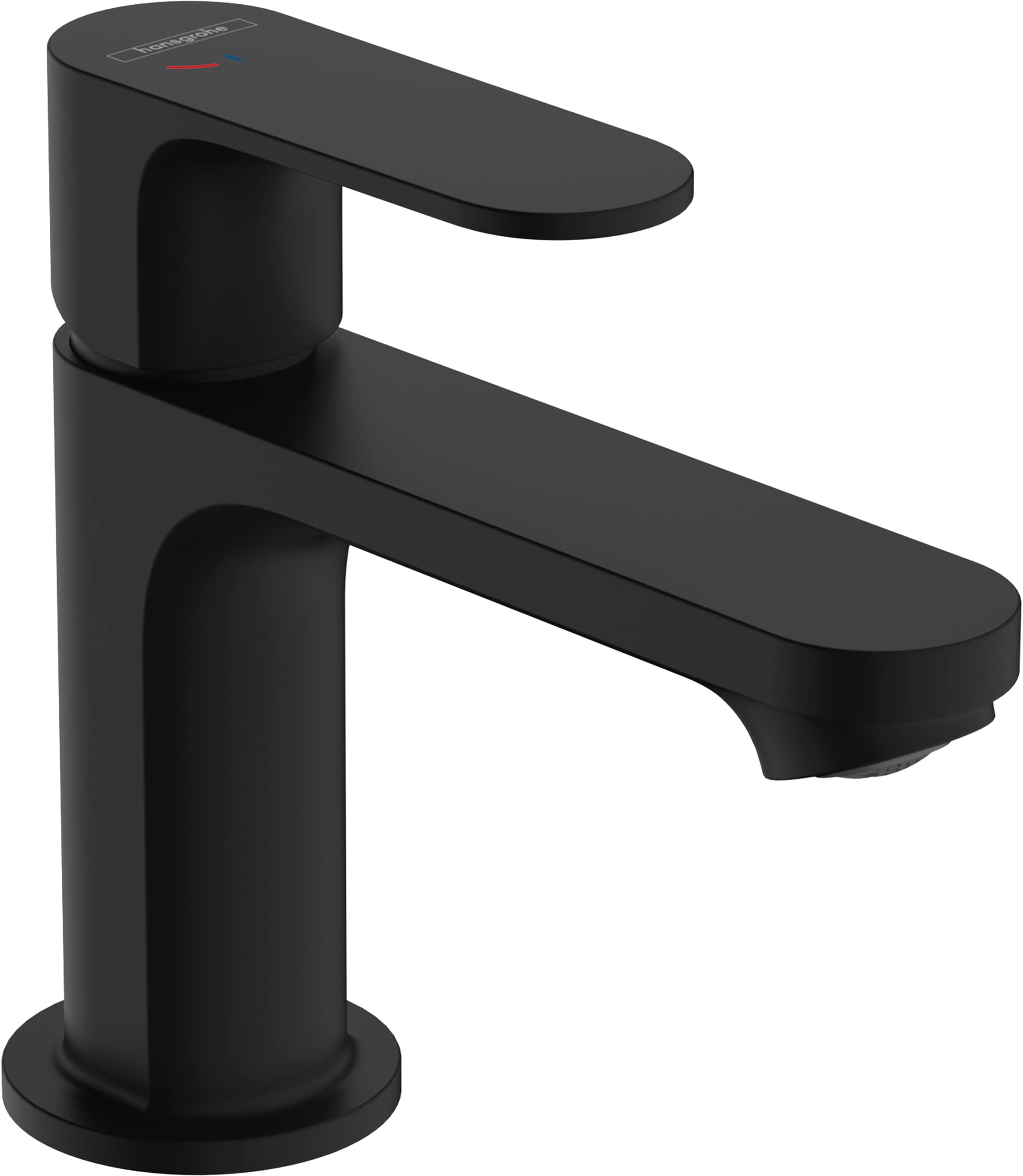 Hansgrohe Rebris S Basin Mixer Tap 80 Energy-Saving with Pop-Up Waste Set, Matt Black, 72513670