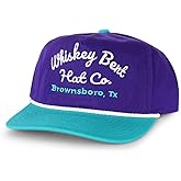 WHISKEY BENT HAT CO. – The Frio Hat – Vintage, Western Style, Adjustable Snapback Rope Hat (Purple/Blue/White)