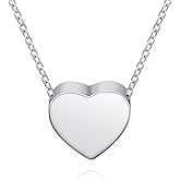 Jinlou 925 Sterling Silver Hold Loved Ones Heart Urn Necklace Pendant for Ashes Memorial Cremation Jewelry
