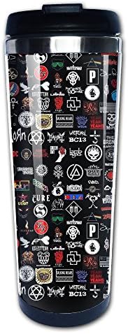 QIDAMIAO Music Band Logos Vacuum Cup Coffee/Travel Mugs