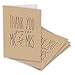 Canopy Street Mr. and Mrs. Thank You Notecards, Blank Inside with Kraft Envelopes, Set of 36