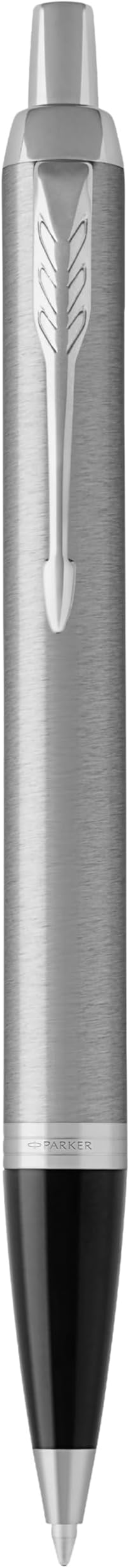 Parker IM Ballpoint Pen Stainless Steel Chrome Trim Medium Point Blue Ink Gift