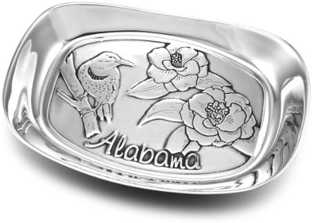 Wilton Armetale Bread Serving Tray, State of Alabama, Rectangular, 6-1/4-Inch by 9-1/2-Inch