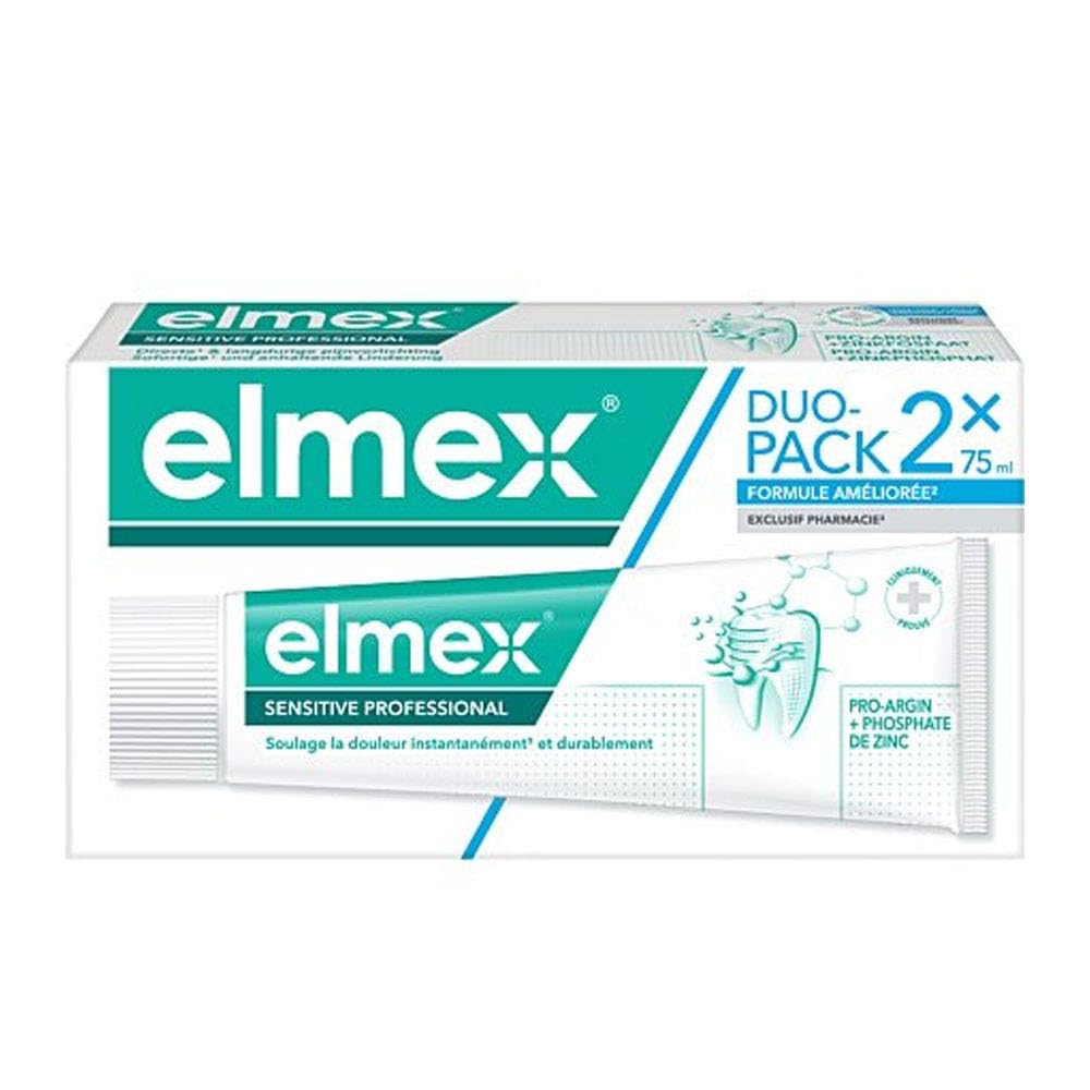 ELMEX Sensitive Adult Toothpaste 2 x 75ml Unflavoured Paste