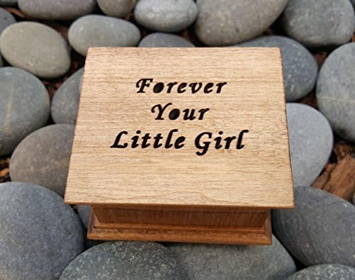 Forever your little girl music box, wooden music box with your color and song choice, perfect gift for mother of bride