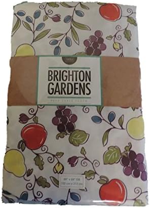 Brighton Gardens PEVA Tablecloth - Fruit Vine Pattern (60" x 84" Oblong)