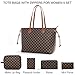 Handbags for Women Fashion Tote Bags with Zippers and RFID Wallet and Passport Holder Makeup Bags Coin Change Purse with Key Ring 5 Set