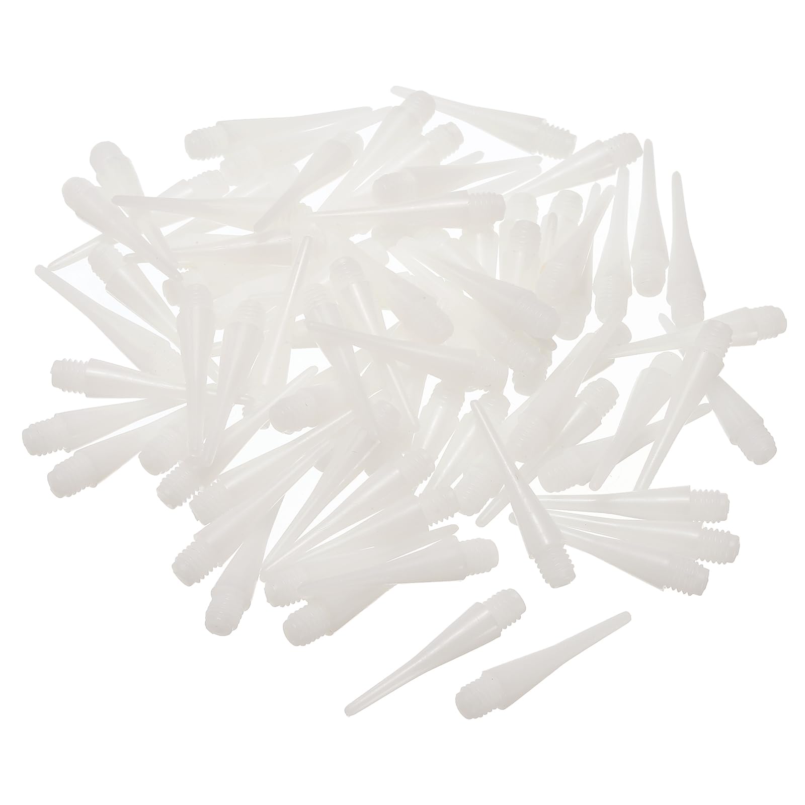 PATIKIL Plastic Dart Tips, 50 Pack 2BA Thread Soft Dart Tips Plastic Tip Soft Tip, White