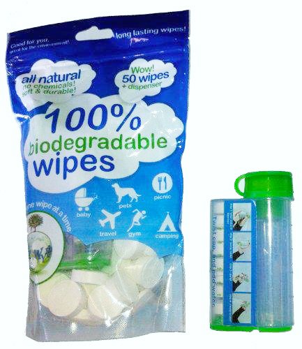 Ez Wyp Biodegradable Non-alcohol Wipes with Dispenser Pack of 50