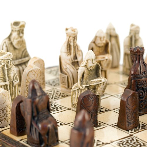 Isle Of Lewis Compact Celtic Chess Set 9 Inches