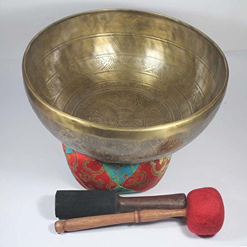 10.5 Inch Double Carving Handmade Tibetan Singing Bowl