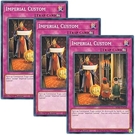 Amazon 3枚セット 遊戯王 英語版 Sdsa En038 Imperial Custom 宮廷のしきたり ノーマル 1st Edition トレカ 通販 Amazon 3枚セット 遊戯王 英語版 Sdsa En038 Imperial Custom 宮廷のしきたり ノーマル 1st Edition トレカ 通販
