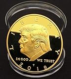 The Official 2019 Gold Donald Trump Commemorative Coin - Authentic 24k Gold Collectible Coin of 45th United States President - Republican Collectibles Challenge Memorabilia Gift [CASE Included]