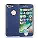 CaseTop iPhone 7 Plus/8 Plus Case, Full Body Protection, Matte Slim TPU Case, Dual Layer, Improved Design With Added Clear Screen Protector For iPhone 7 Plus/8 Plus (5.5 inch) - Navy Blue