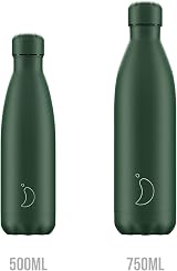 Chilly's Original Water Bottle 500ml Matte All Green Vacuum Insulated view 2