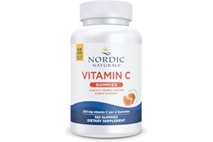 Nordic Naturals Vitamin C Gummies, Tart Tangerine - 120 Gummies - 250 mg Vitamin C - Immune Support, Antioxidant Protection, Child Growth & Development - Non-GMO, Vegan - 60 Servings